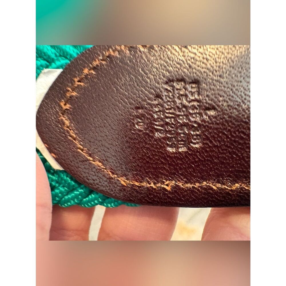 J. Crew Braided Belt in Green with Leather Detail Size Large - Picture 7 of 7